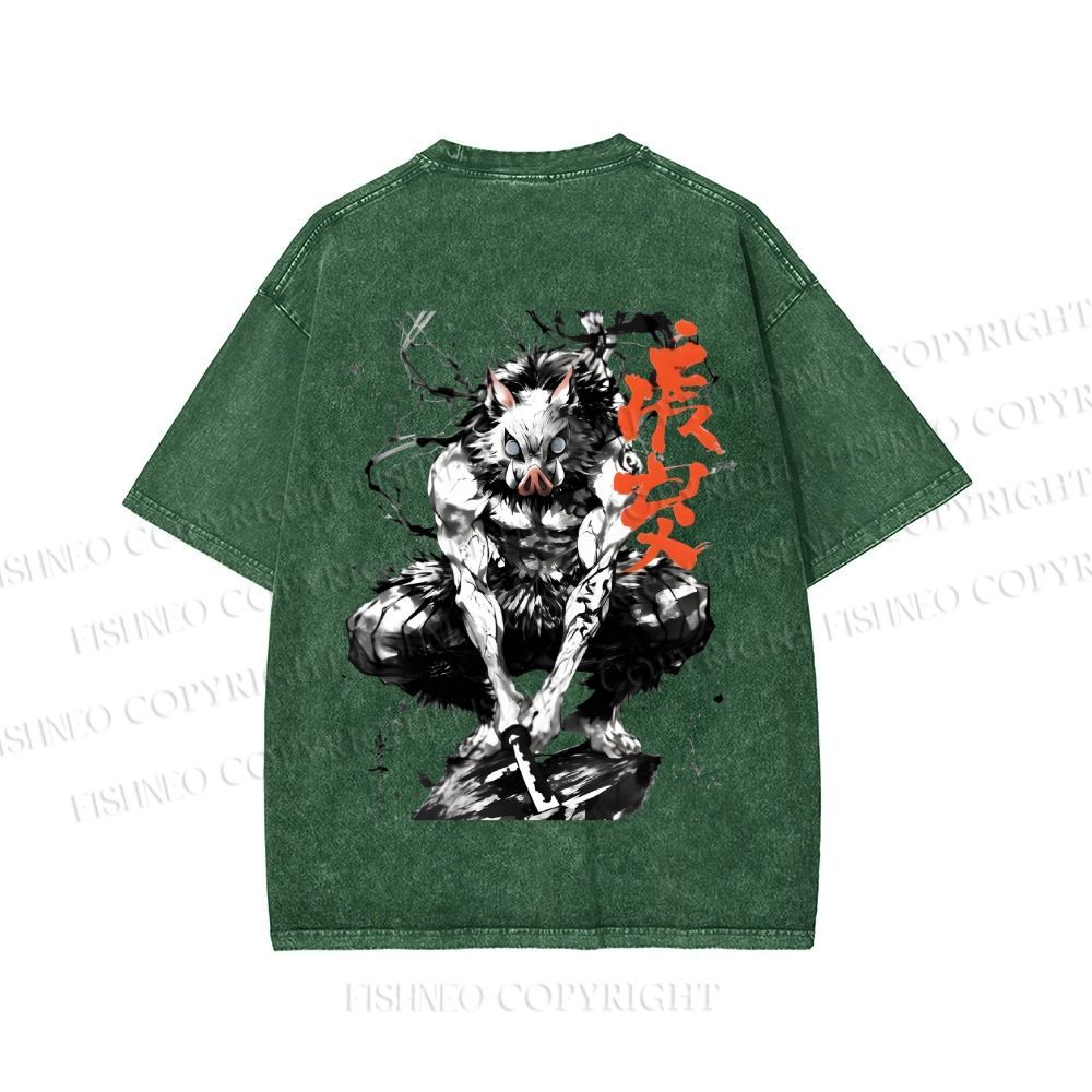 Unisex Inosuke Printed Washed Tee