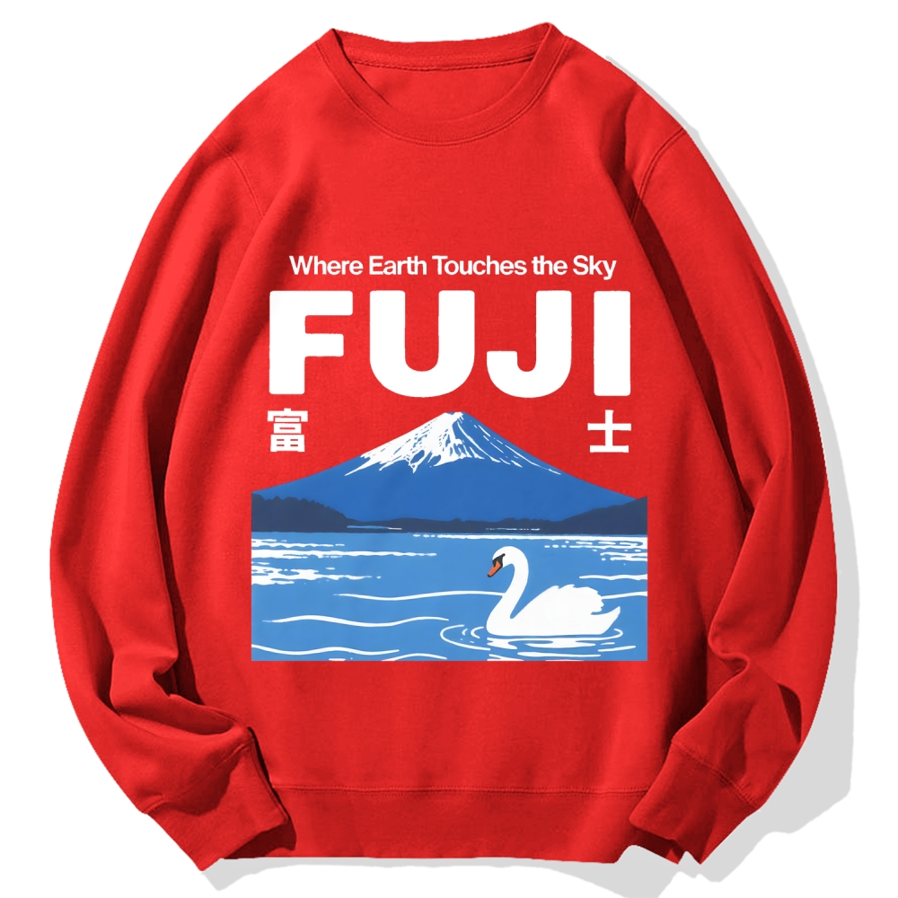 Japan Mount Fuji Cotton Sweatshirt