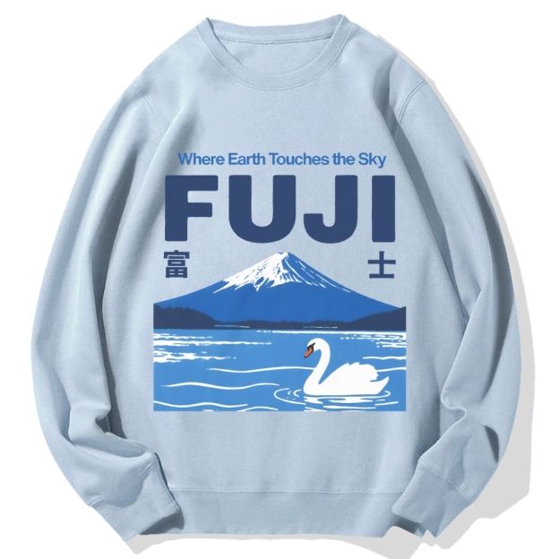 Japan Mount Fuji Cotton Sweatshirt