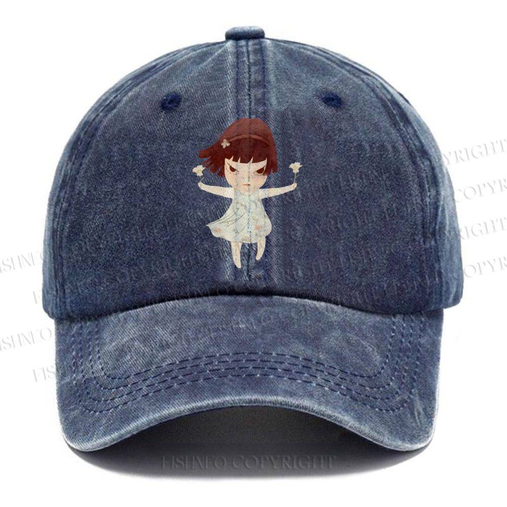 Unisex Fierce Girl Vintage Casual Washed Cap