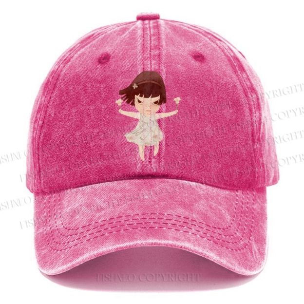 Unisex Fierce Girl Vintage Casual Washed Cap
