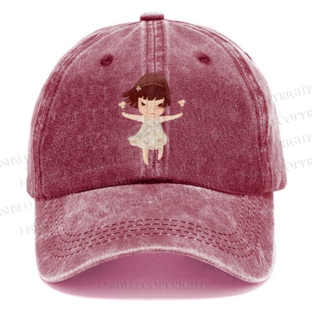 Unisex Fierce Girl Vintage Casual Washed Cap