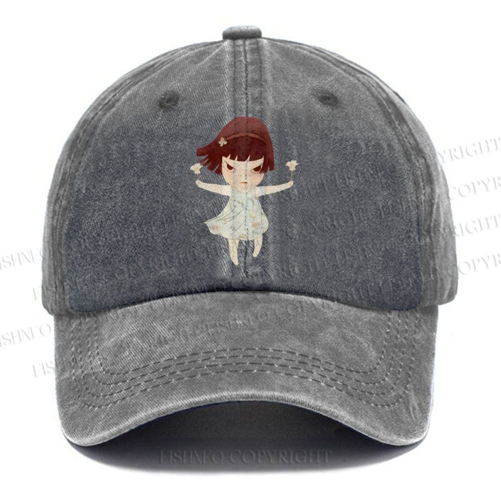 Unisex Fierce Girl Vintage Casual Washed Cap