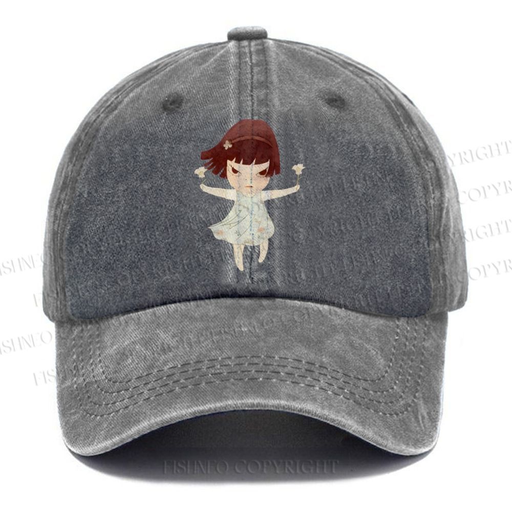 Unisex Fierce Girl Vintage Casual Washed Cap