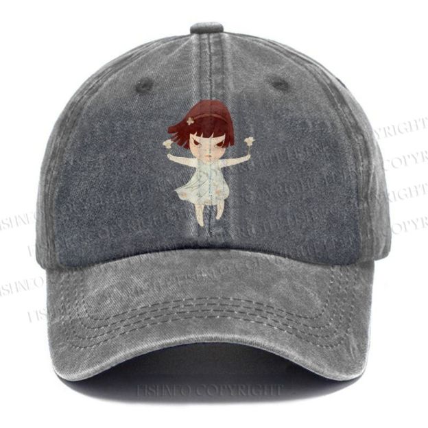 Unisex Fierce Girl Vintage Casual Washed Cap