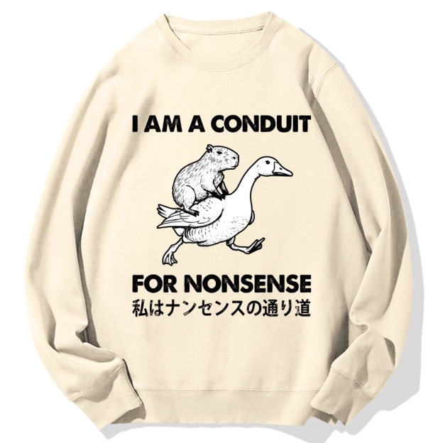 For Nonsense Cotton Sweatshirt