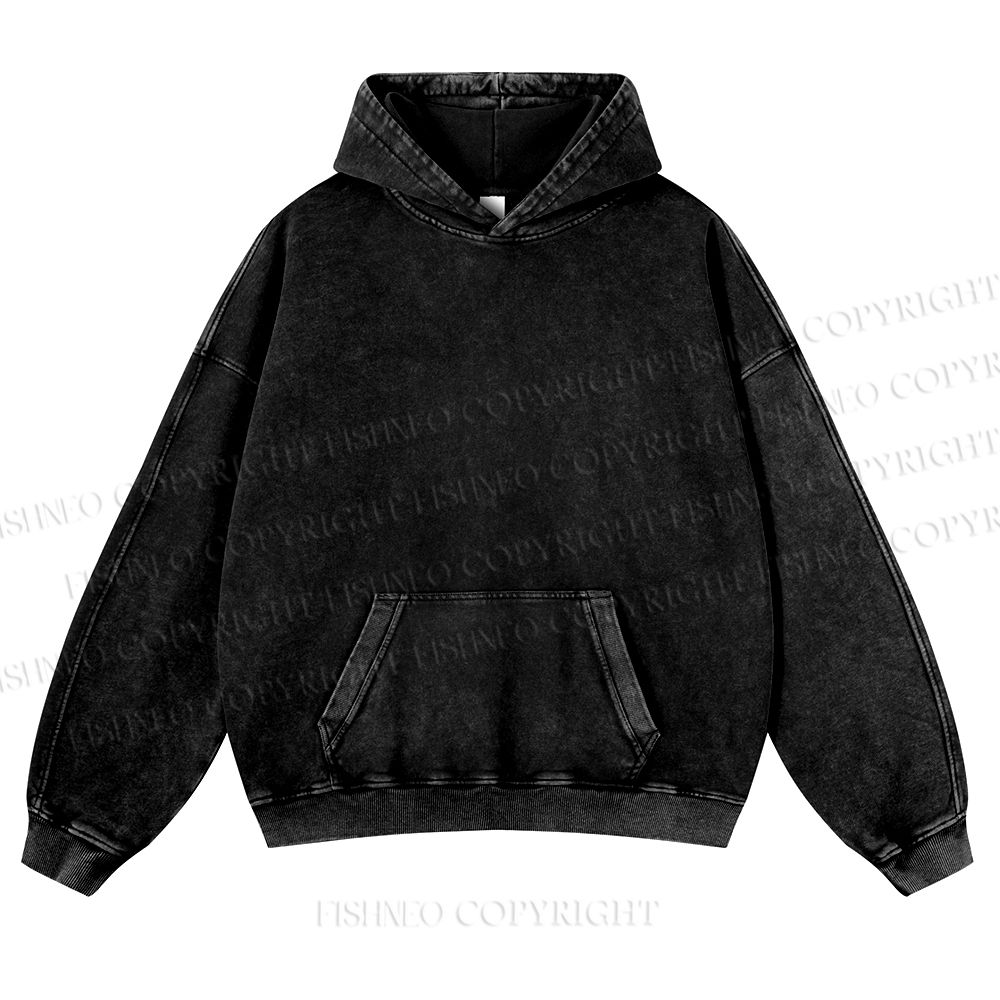 Casual Ponyo Printed Washed Hoodie