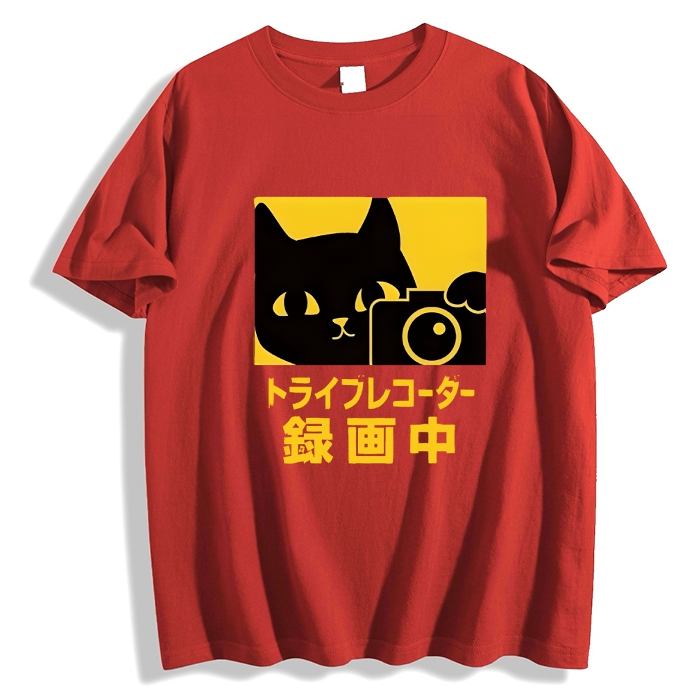 Cat Camera Japanese Style Classic Tee