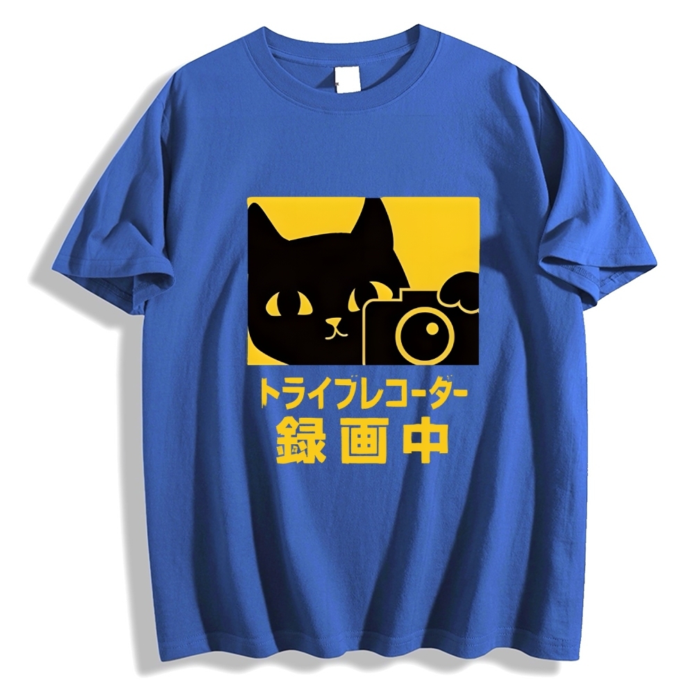 Cat Camera Japanese Style Classic Tee