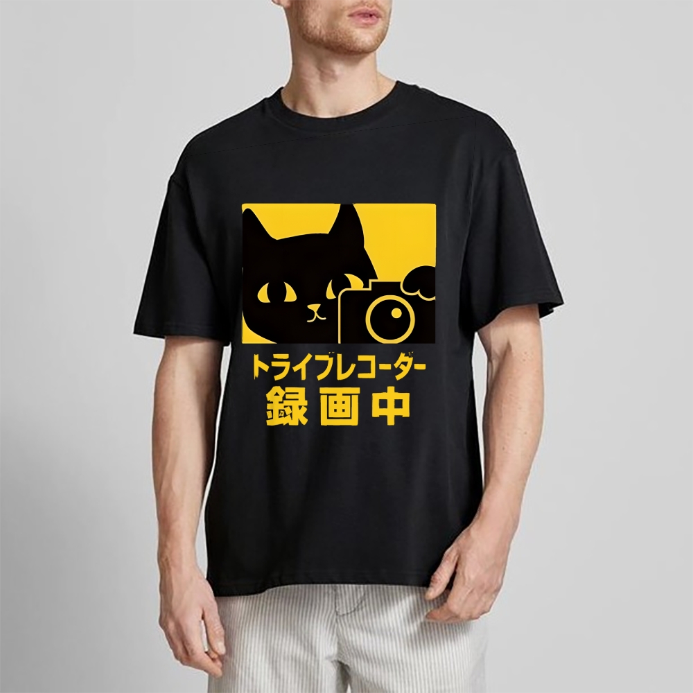Cat Camera Japanese Style Classic Tee