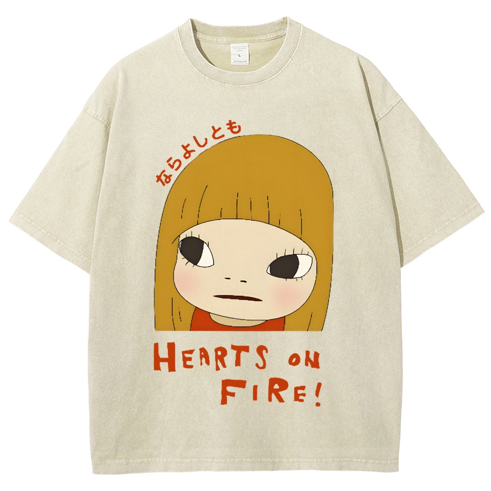 Yoshitomo Nara Vintage Wash Japanese Design T-Shirt