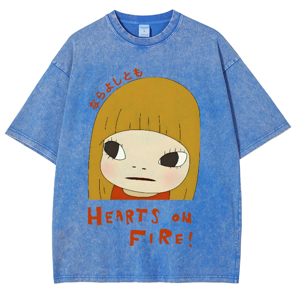 Yoshitomo Nara Vintage Wash Japanese Design T-Shirt