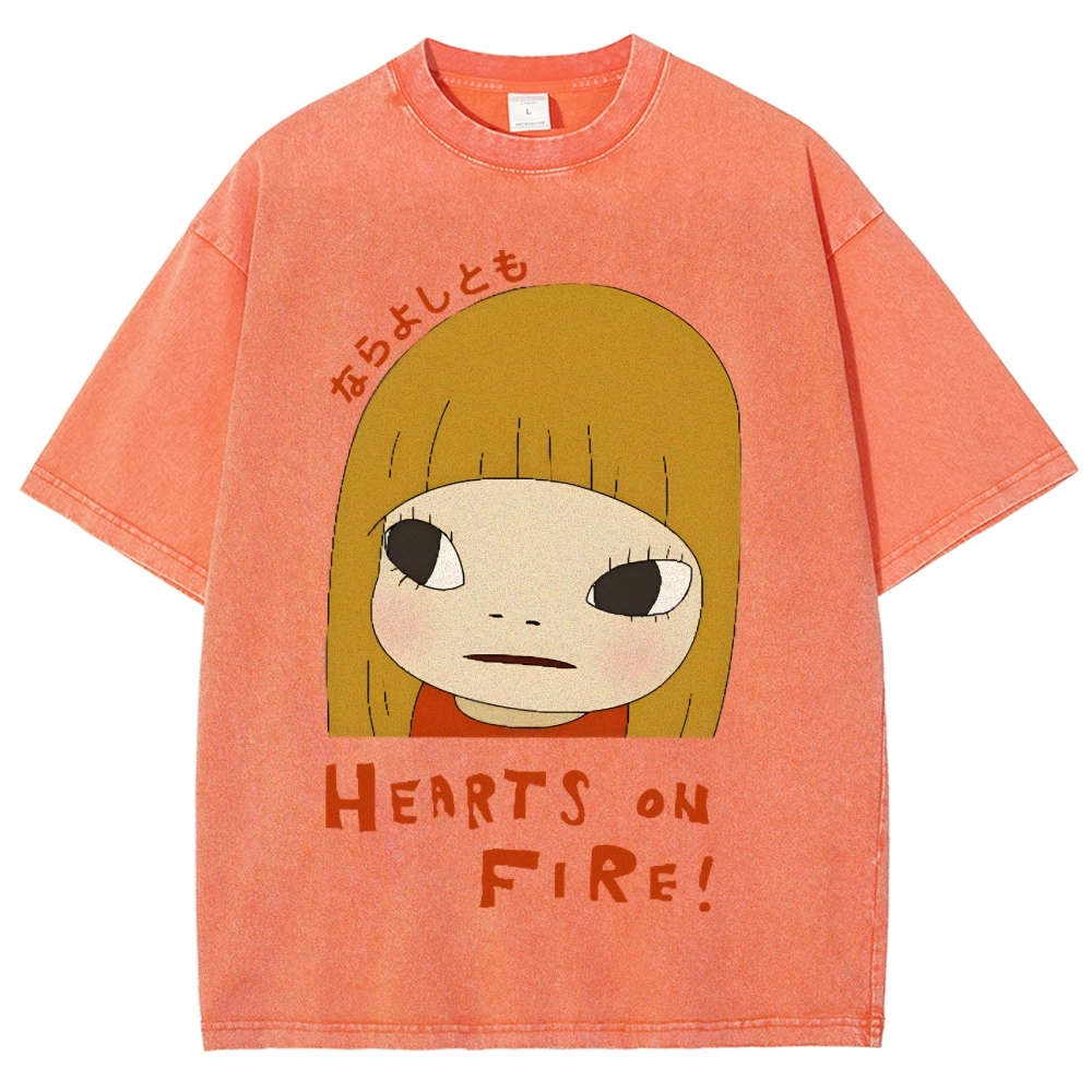 Yoshitomo Nara Vintage Wash Japanese Design T-Shirt