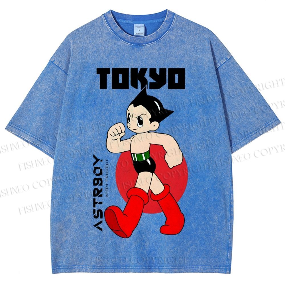 Unisex Tokyo Astro Boy Printed Washed Tee