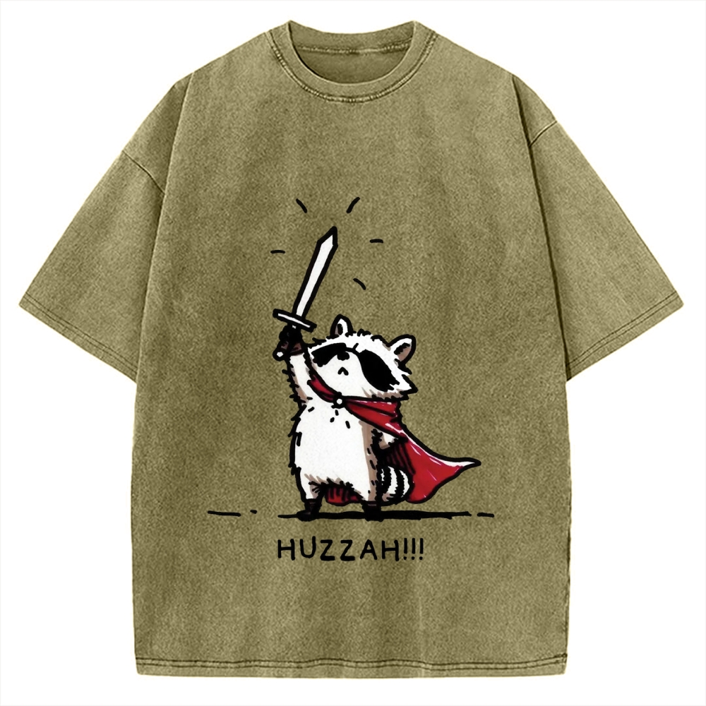 Huzzah Racoon Vintage Washed T-shirt