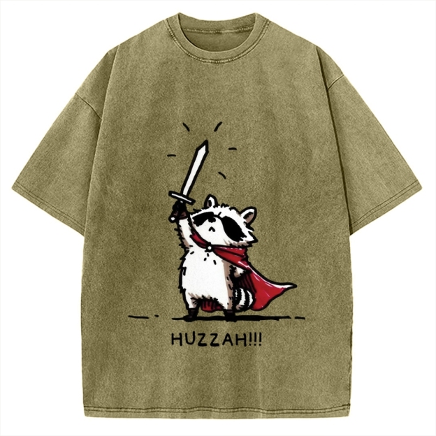 Huzzah Racoon Vintage Washed T-shirt