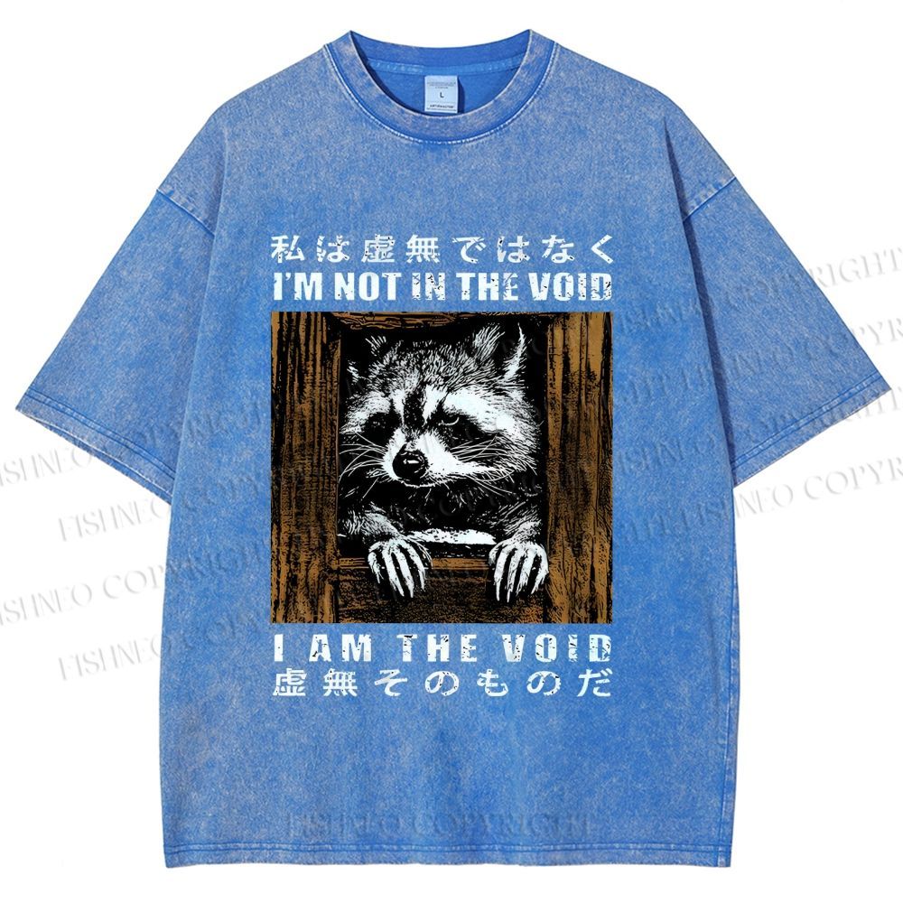 Unisex I'm Not In The Void I Am The Void Raccoon Printed Washed Tee
