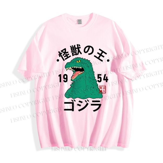 Unisex Godzilla Vintage Japanese Classic Cotton T-shirt