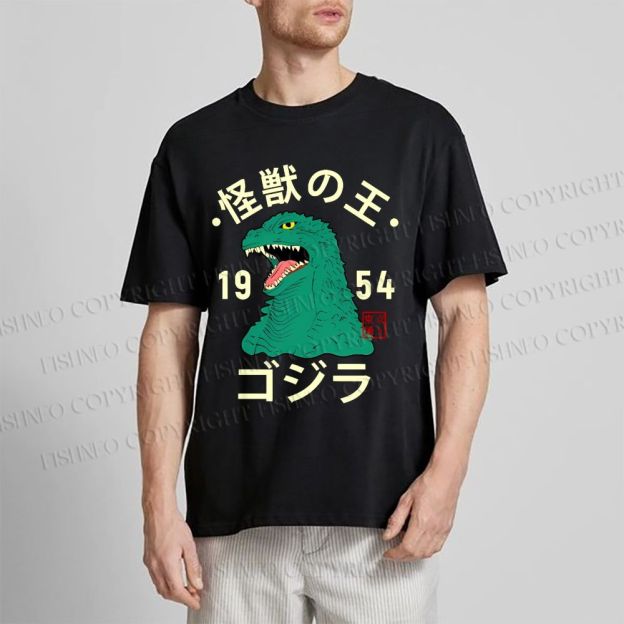 Unisex Godzilla Vintage Japanese Classic Cotton T-shirt