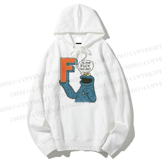 Unisex Casual Cotton F Is For Fuck Printed Hoodie