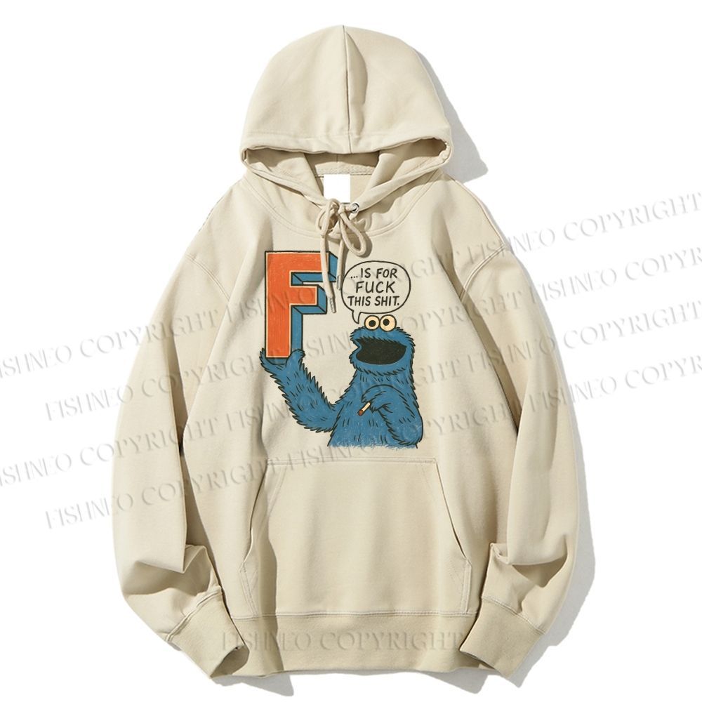Unisex Casual Cotton F Is For Fuck Printed Hoodie