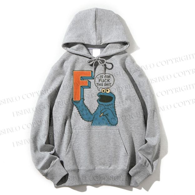 Unisex Casual Cotton F Is For Fuck Printed Hoodie