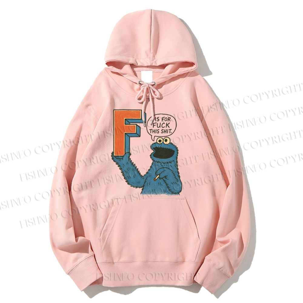 Unisex Casual Cotton F Is For Fuck Printed Hoodie