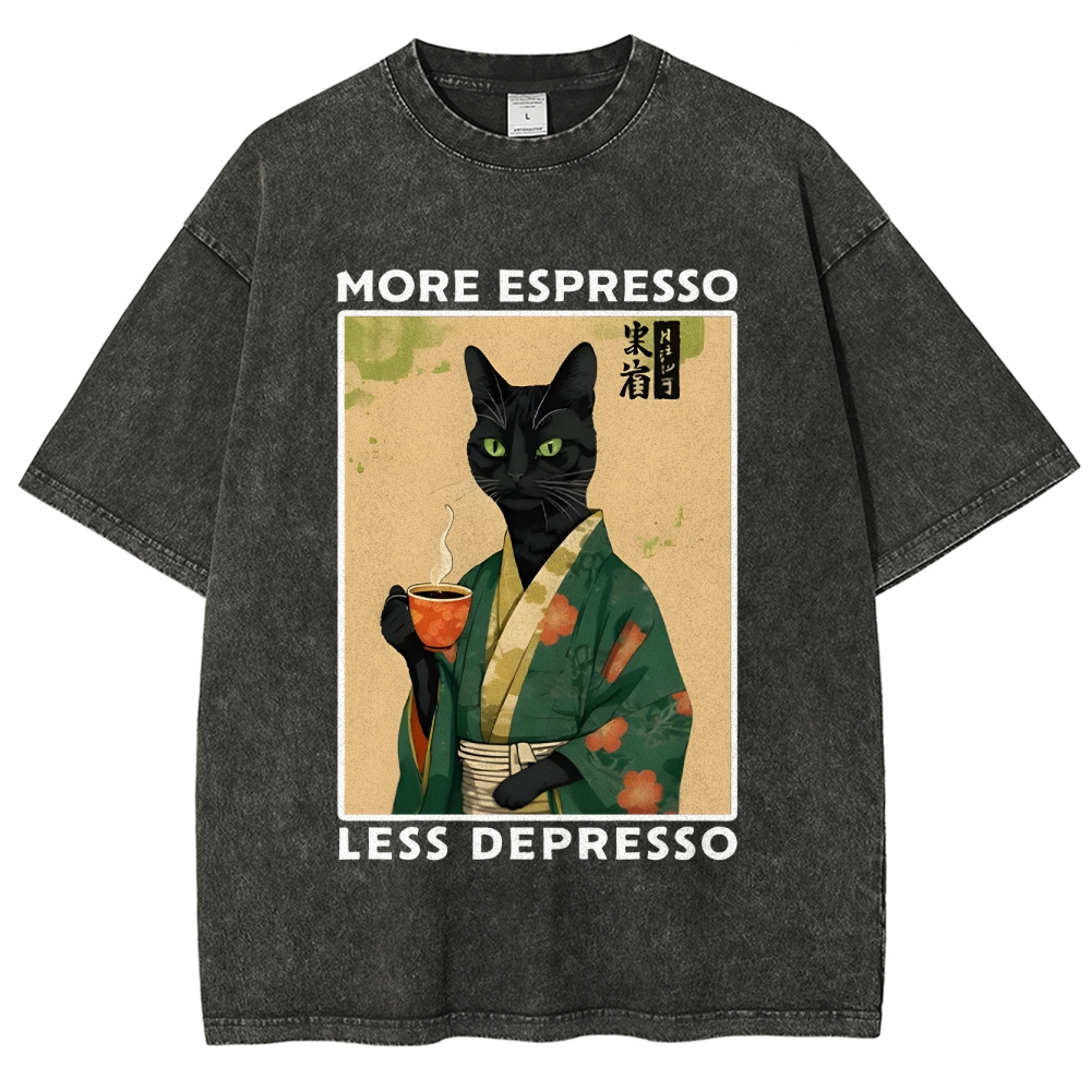 More Caffeine Less Sadness Washed T-Shirt