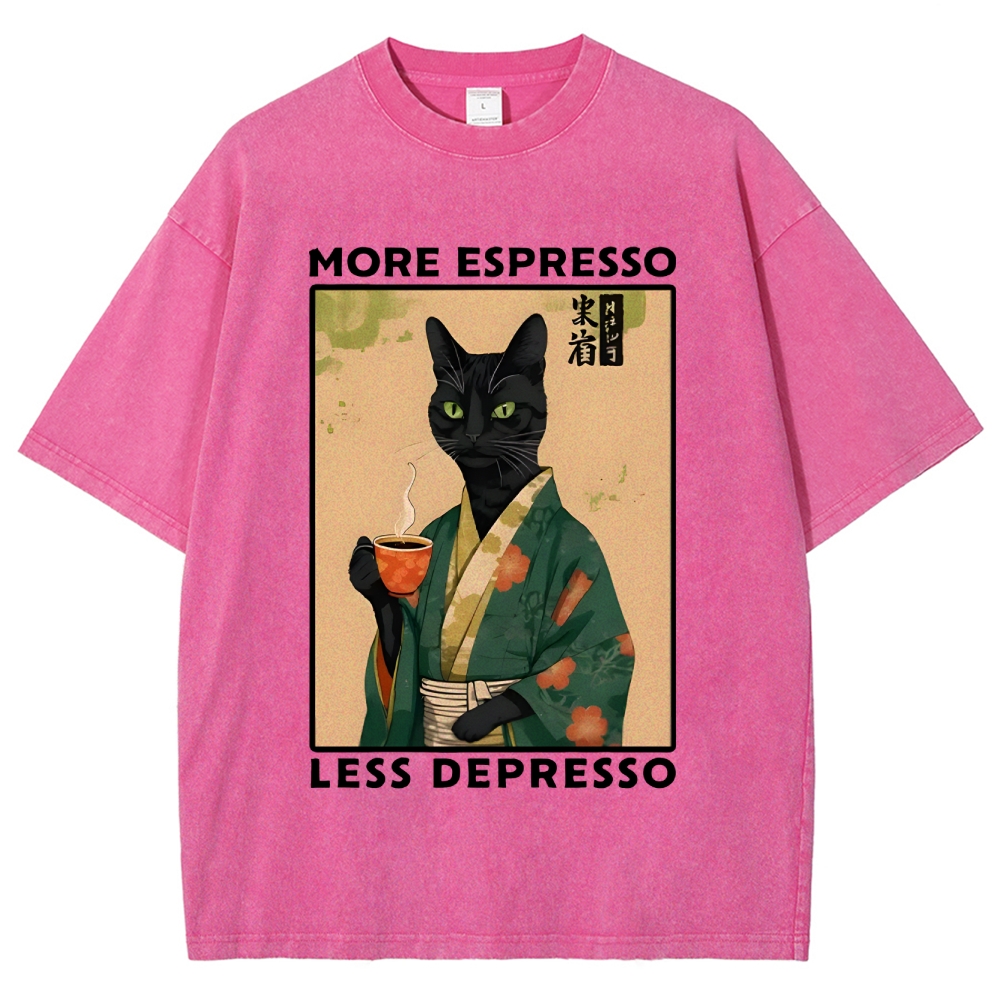 More Caffeine Less Sadness Washed T-Shirt
