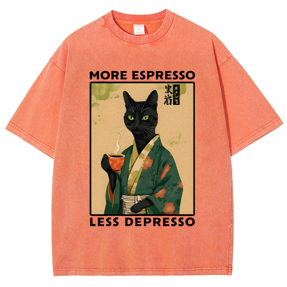 More Caffeine Less Sadness Washed T-Shirt