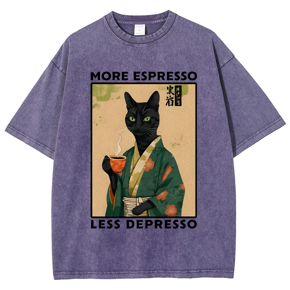More Caffeine Less Sadness Washed T-Shirt