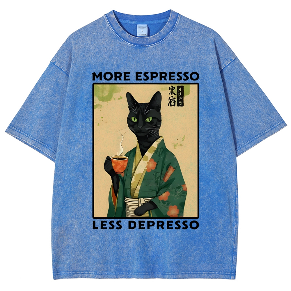 More Caffeine Less Sadness Washed T-Shirt