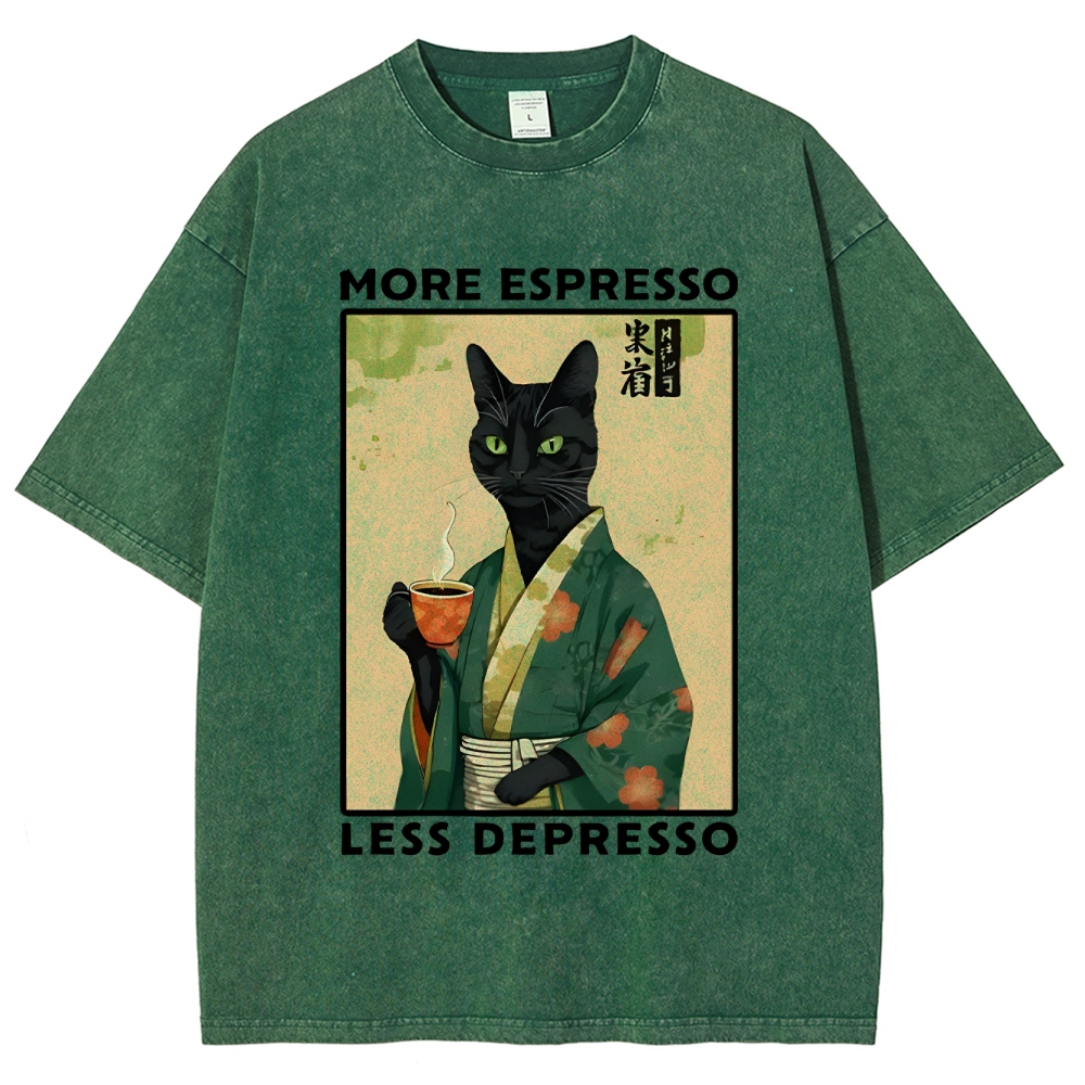 More Caffeine Less Sadness Washed T-Shirt
