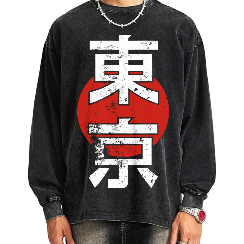Unisex Tokyo Vintage Washed Sweatshirts