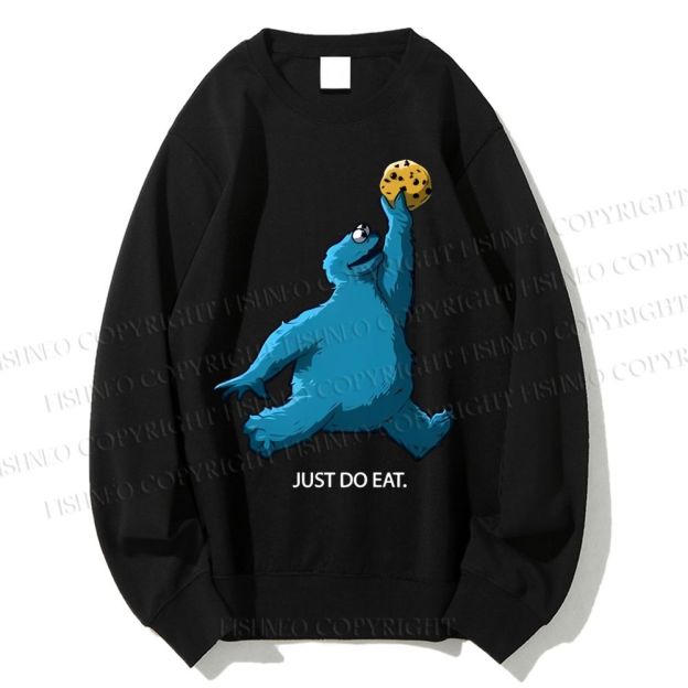 Unisex Just Do Eat Cookie Monster Printed Sweatshirt