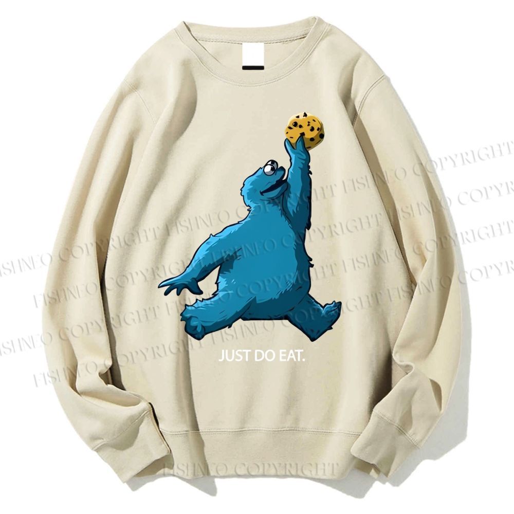 Unisex Just Do Eat Cookie Monster Printed Sweatshirt