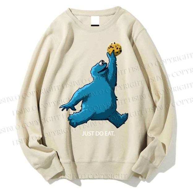 Unisex Just Do Eat Cookie Monster Printed Sweatshirt