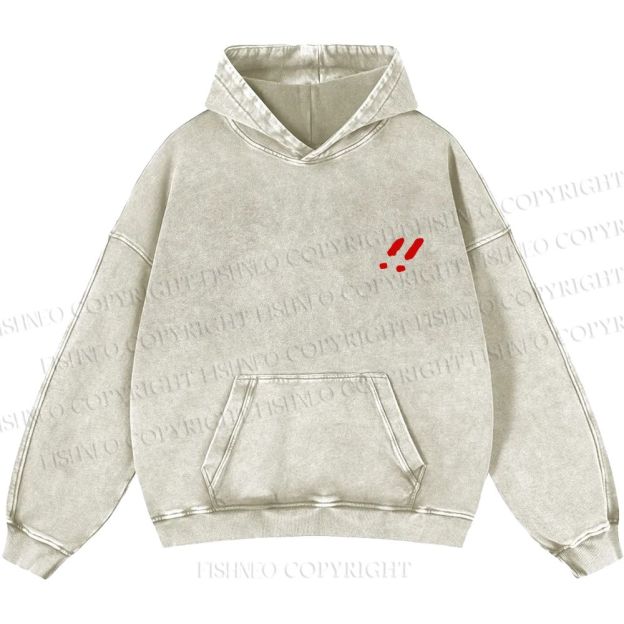 Unisex Casual Godzilla Graffiti Printed Double-sided Washed Hoodie