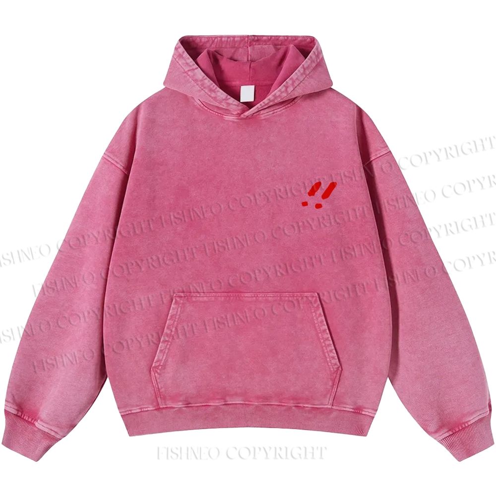 Unisex Casual Godzilla Graffiti Printed Double-sided Washed Hoodie