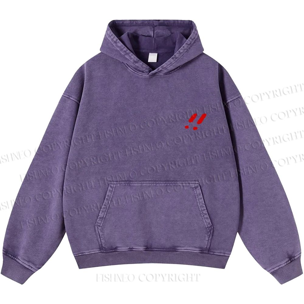 Unisex Casual Godzilla Graffiti Printed Double-sided Washed Hoodie