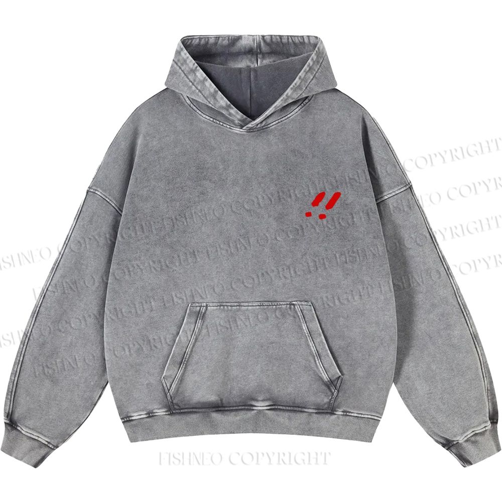 Unisex Casual Godzilla Graffiti Printed Double-sided Washed Hoodie