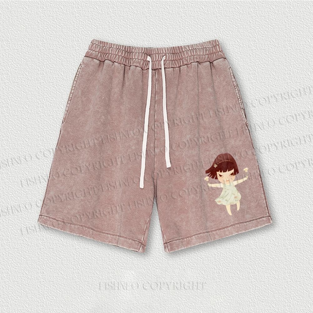 Fierce Girl Washed Vintage Shorts