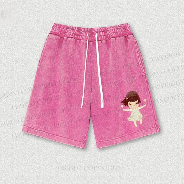 Fierce Girl Washed Vintage Shorts