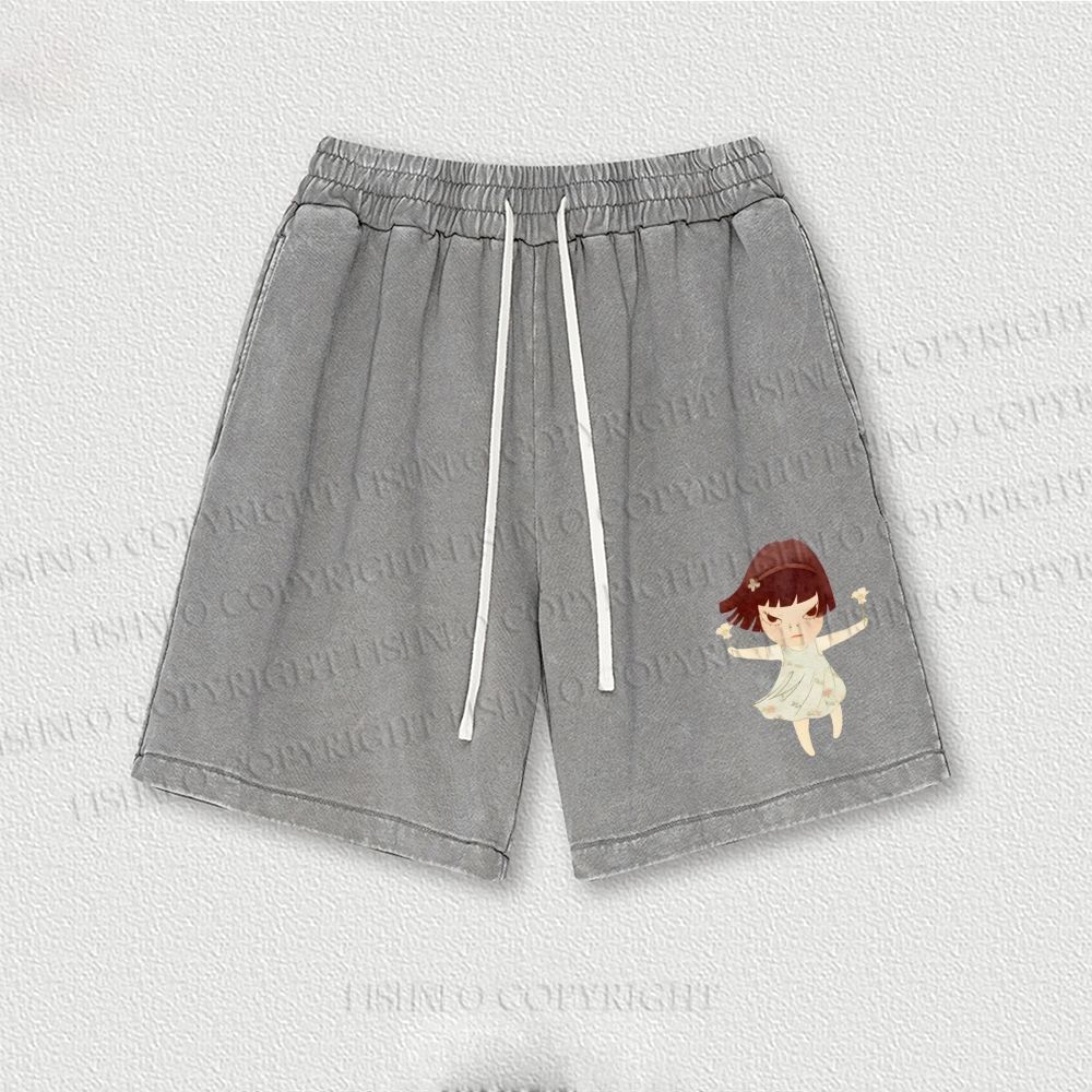 Fierce Girl Washed Vintage Shorts
