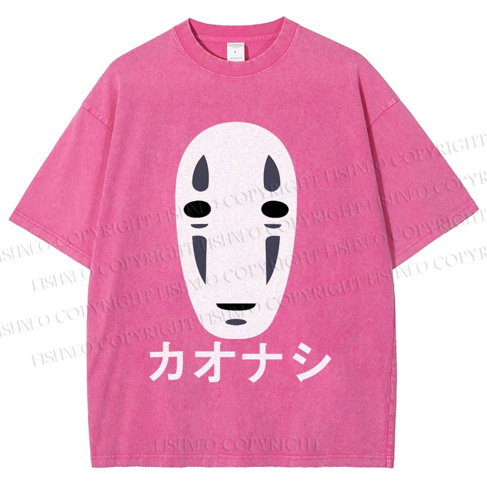 Unisex Faceless Man Printed Washed Tee