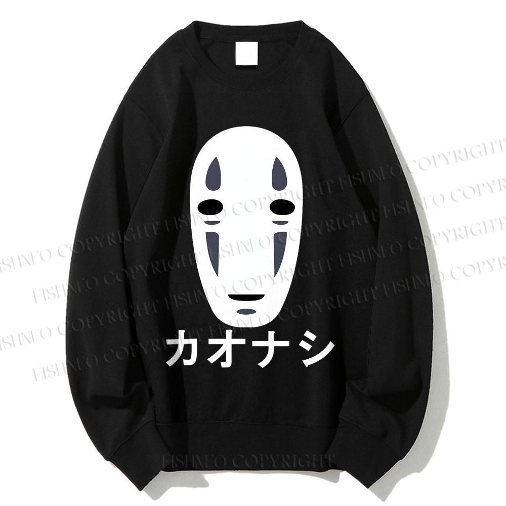 Unisex Faceless Man Printed Sweatshirt