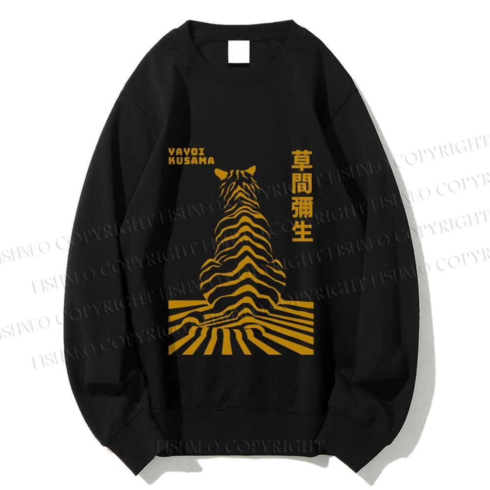 Unisex Japanese Yayoi Kusama Panther Printed Sweatshirt