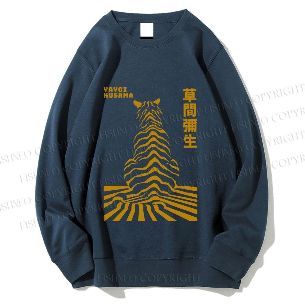 Unisex Japanese Yayoi Kusama Panther Printed Sweatshirt