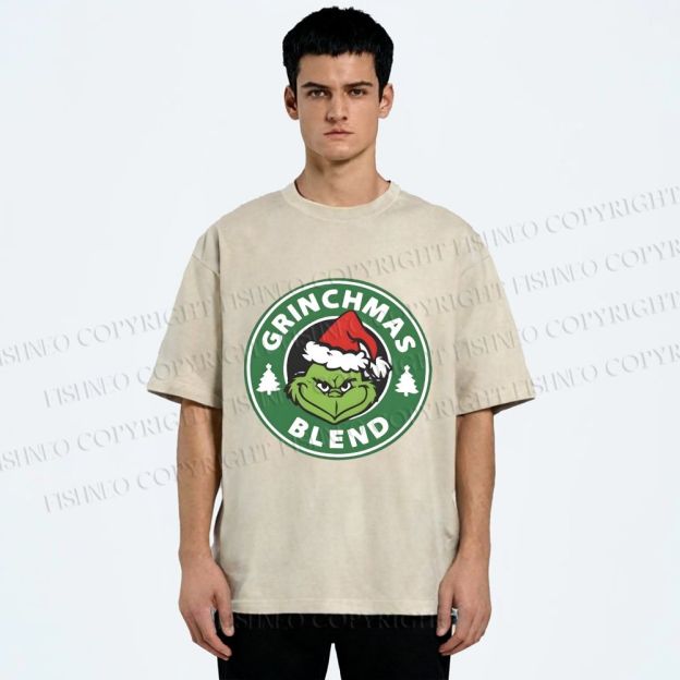 Unisex Grinchmas Blend Printed Washed Tee