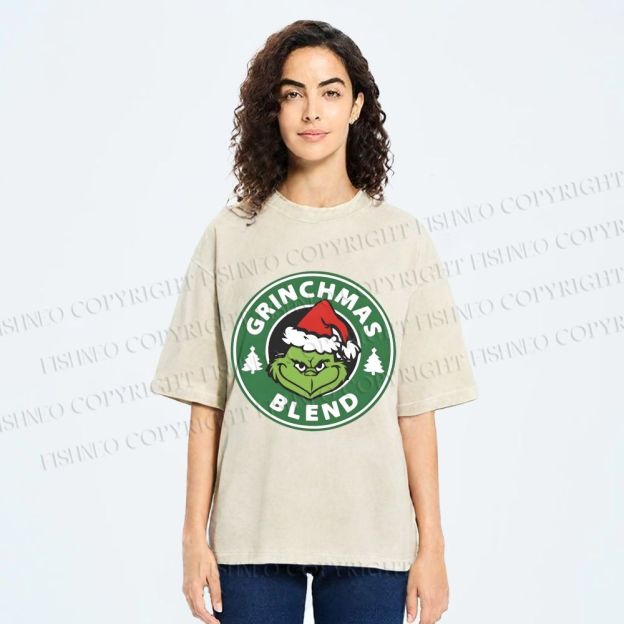 Unisex Grinchmas Blend Printed Washed Tee